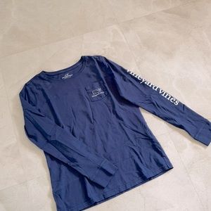 Vineyard vines long sleeve navy top Small